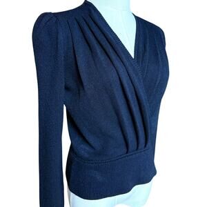 St John For Saks Fifth Avenue Vintage Knit Sweater with Peplum Waist Size S